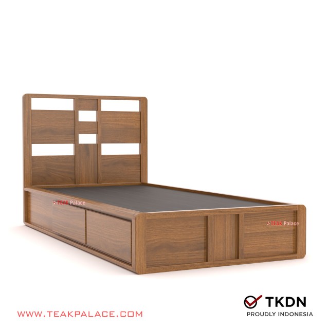 Minimalist Single Bed 2 Drawers Teak Omaha 90 Latest 2024 TKDN minimalist single bed 2 drawers teak omaha 90 latest 2024 tkdn 52