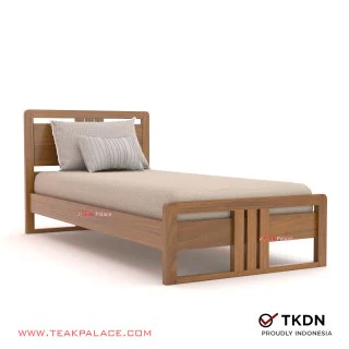 Tempat Tidur Anak Remaja Model Minimalis Kayu Jati Devana 90