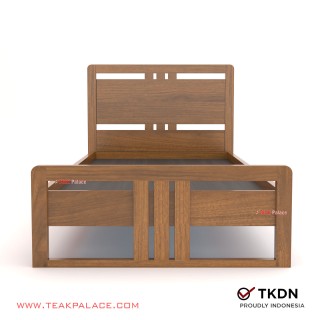 Tempat Tidur Anak Remaja Model Minimalis Kayu Jati Devana 90