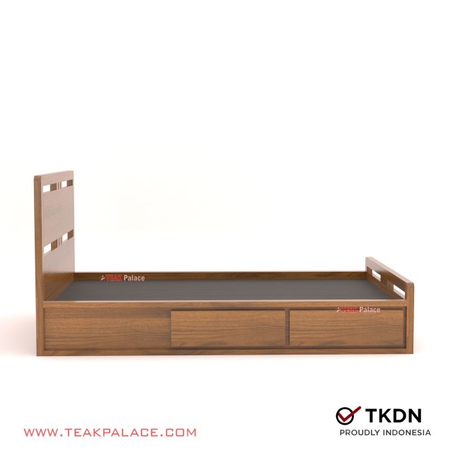 Tempat Tidur Minimalis Single 2 Laci Jati Devana 120 tempat tidur minimalis single 2 laci jati devana 120 52
