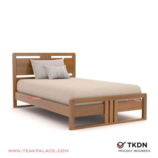 Tempat Tidur Single Minimalis Jati Seri Devana 120