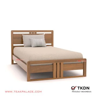 Tempat Tidur Single Minimalis Jati Seri Devana 120