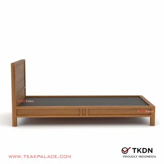 Tempat Tidur Anak Minimalis Single Kayu Jati Edgar 100