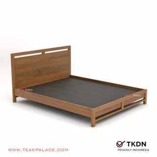 Dipan Minimalis Queen Size Kayu Jati Ernest 160 Dipan Minimalis Queen Size Kayu Jati Ernest 160
