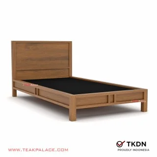 Tempat Tidur Anak Minimalis Single Kayu Jati Edgar 100
