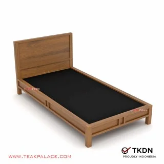 Tempat Tidur Anak Minimalis Single Kayu Jati Edgar 100
