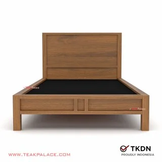 Tempat Tidur Anak Minimalis Single Kayu Jati Edgar 100