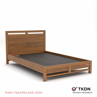 Tempat Tidur Single Minimalis Kayu Jati Ernest 120