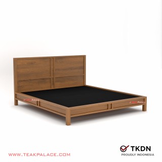 Tempat Tidur Minimalis Jati King Size Seri Edgar 180