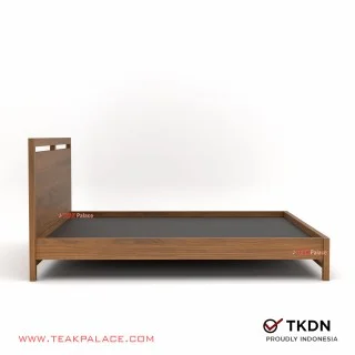 Tempat Tidur Minimalis Modern King Size Kayu Jati Ernest 180