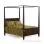Tempat Tidur Kayu Jati Kanopi Black Walnut Minimalis Seri Gisel 