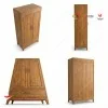 Lemari Kayu Jati Minimalis 2 Pintu Seri Ubud - Elegan & Kokoh