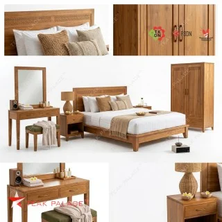 Set Tempat Tidur Kayu Jati Minimalis Seri Ubud Set Tempat Tidur Kayu Jati Minimalis Seri Ubud
