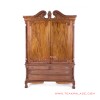 Lemari Pakain Kayu Jati 2 Pintu Golden Teak Ukir Mataram