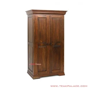 Lemari Pakaian 2 Pintu Kayu Jati Seri Semarang