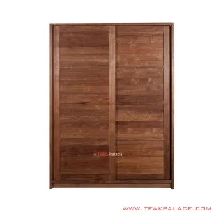 Lemari Pakaian Sliding Jati Natural Seri Surabaya Lemari Pakaian Sliding Jati Natural Seri Surabaya