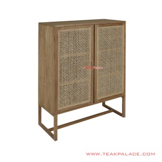 Minimalist Natural Balqis Teak Wardrobe
