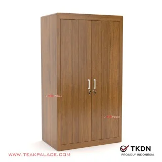 Lemari Jati Minimalis 2 Pintu Seri Omaha