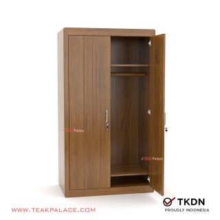 Lemari Jati Minimalis 2 Pintu Seri Omaha