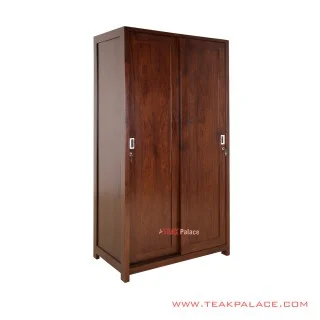 Lemari Pakaian 2 Pintu Sliding Kayu Jati Seri Masohi Lemari Pakaian 2 Pintu Sliding Kayu Jati Seri Masohi