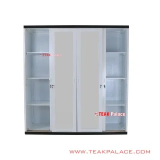Lemari Sliding 4 Pintu Kaca Cermin Hitam Putih Seri Vista Lemari Sliding 4 Pintu Kaca Cermin Hitam Putih Seri Vista