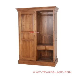 Lemari Jati 2 Pintu Sliding Minimalis Seri Robinson Lemari Jati 2 Pintu Sliding Minimalis Seri Robinson