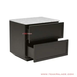 Nakas Jati Hitam Minimalis Akita With Marmer