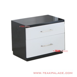 Nakas Minimalist Teak Wood Duco White Black Vista Series