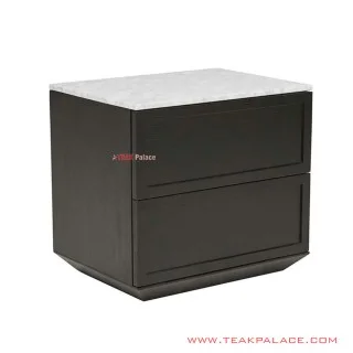 Nakas Jati Hitam Minimalis Akita With Marmer