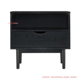 Nakas Minimalis Hitam Kayu Jati Seri Nabire