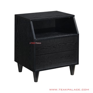 Meja Nakas Nancy Kayu Jati Hitam Minimalis