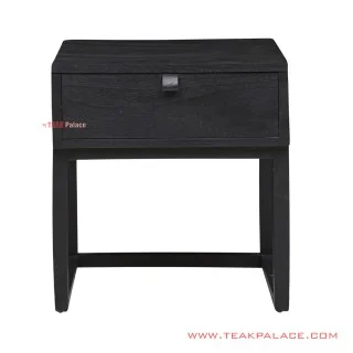 Nakas Laci Zeta Black Kayu Jati Minimalis