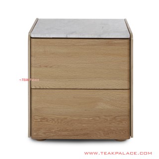 Nakas Minimalis Jati Natural Marmer Seri Akita