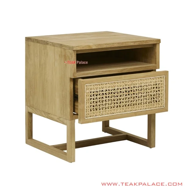 Nightstand Drawers Minimalist Teak Rattan Wicker Delon Series nightstand drawers minimalist teak rattan wicker delon series 54