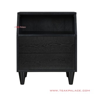 Meja Nakas Nancy Kayu Jati Hitam Minimalis