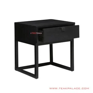 Nakas Laci Zeta Black Kayu Jati Minimalis