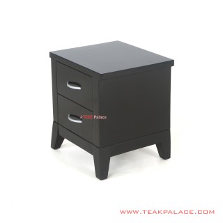 Nakas Jati Hitam 2 Drawer Visco Minimalis