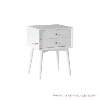 Nakas Kamar Minimalis Duco Putih Bafilo Jati Solid