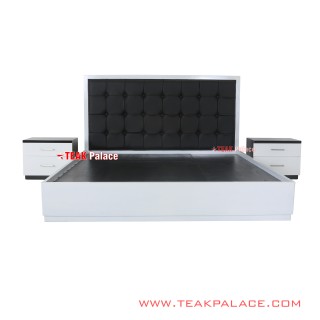 Set Dipan 2 Nakas Mewah Minimalis Black White Seri Vista 