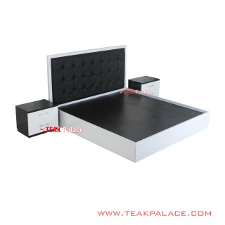 Set Dipan 2 Nakas Mewah Minimalis Black White Seri Vista 