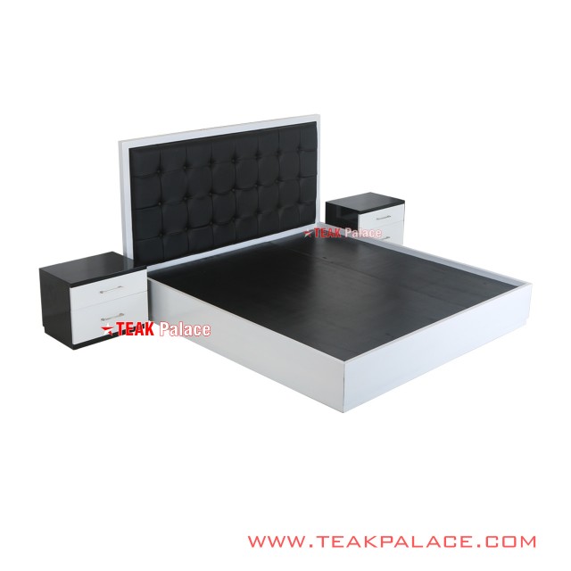 Set Dipan 2 Nakas Mewah Minimalis Black White Seri Vista set dipan 2 nakas mewah minimalis black white seri vista 60