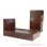 Set Tempat Tidur Lemari Pakaian 2 Pintu Seri Jakarta Salak Brown