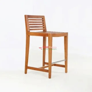 Kursi Bar Kayu Jati Jakarta Kain Putih