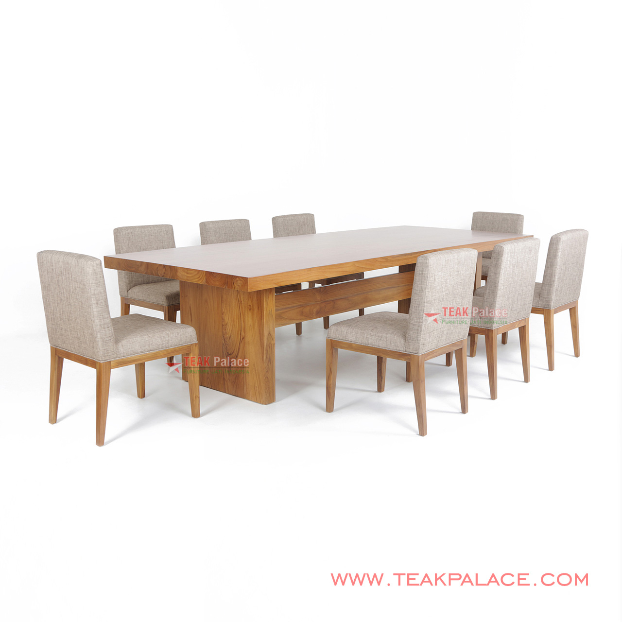 Aston Dining Table Set 8 Chair Teak Palace