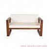 Kotak 2 Seater Teak Chair White kotak 2 seater teak chair white 64