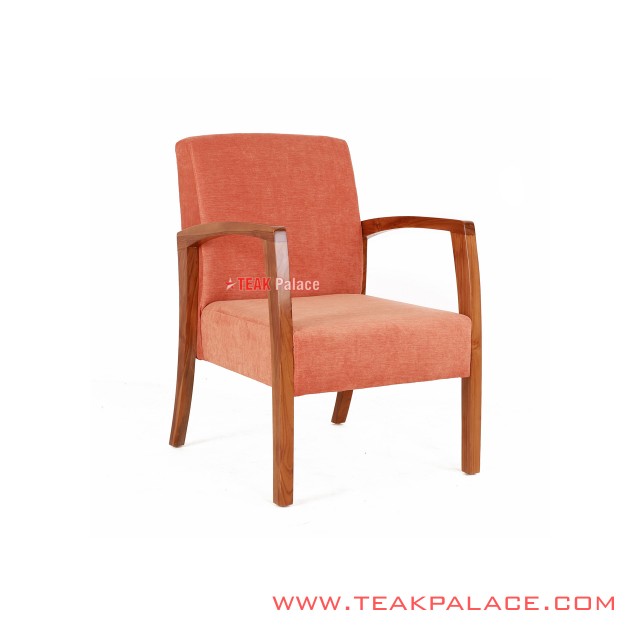 Jual Armchair minimalis Kayu  Jati Legian Orange  Teak 