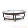 Glass Oval Toledo Teak Wood Guest Table glass oval toledo teak wood guest table 65