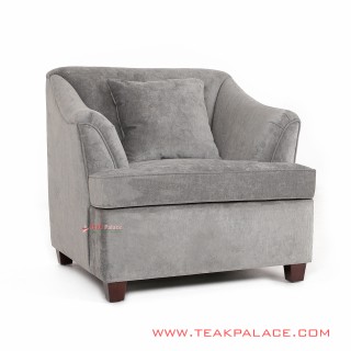 Sofa Minimalis Abu-abu Seri Musi single seater