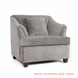 Sofa Minimalis Abu-abu Seri Musi single seater