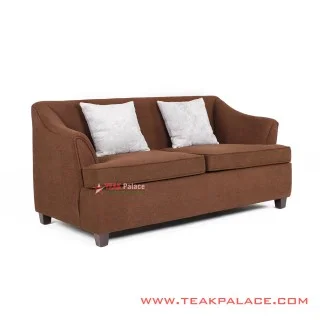 2 Seater Minimalist Sofa Musi Brown